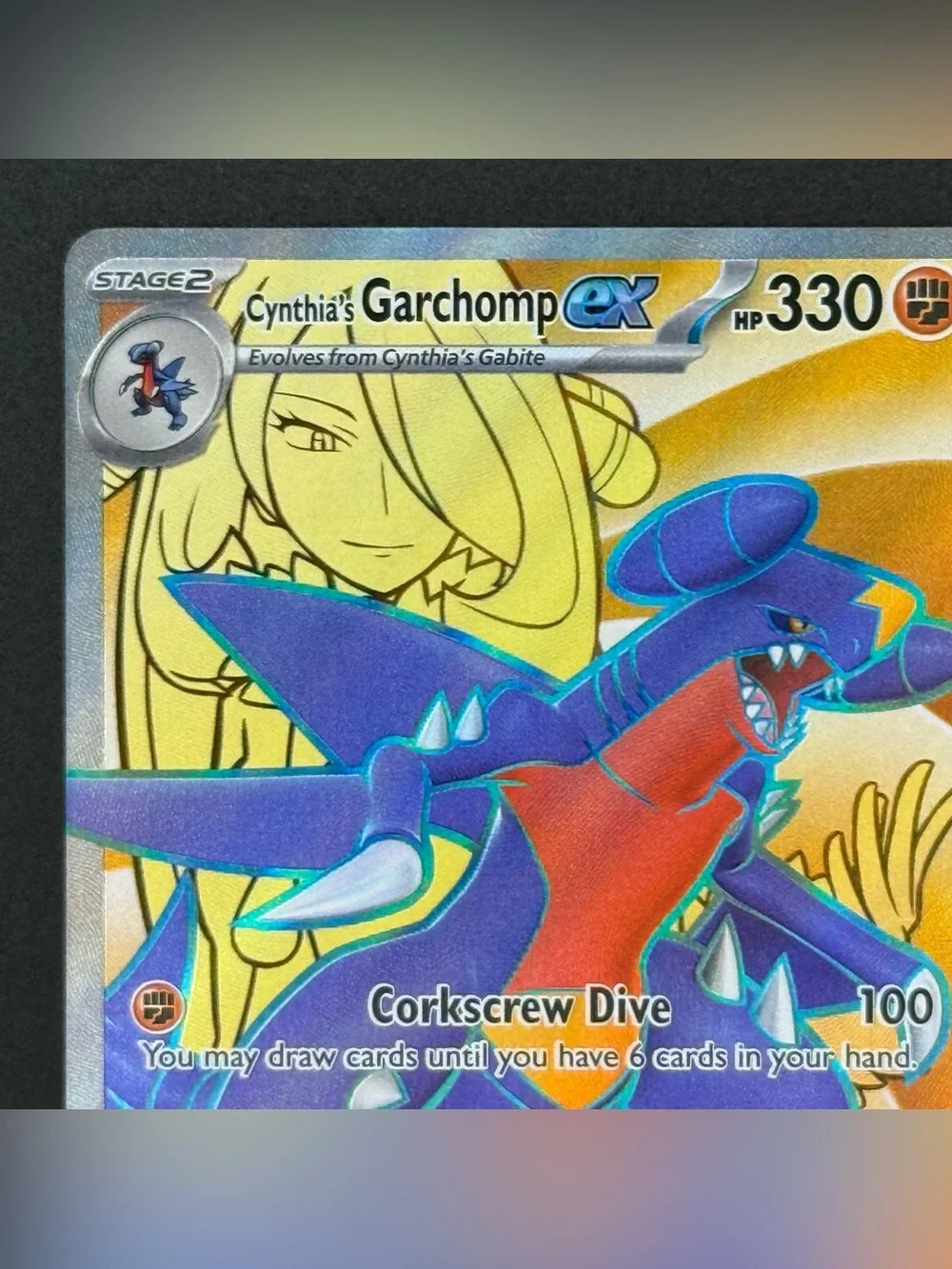 Pokémon TCG Cynthia's Garchomp EX 215/182 Ultra Rare Full Art Destined Rivals